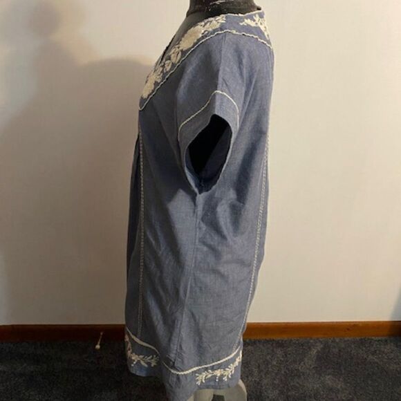 Monsoon Blue embroidery dress, size 10 - Picture 2 of 5